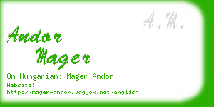 andor mager business card